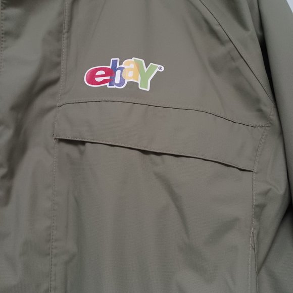 SOLD!--Quechua Decathlon Ebay Logo Rain Jacket, Olive Green, Men's Small - Picture 2 of 14